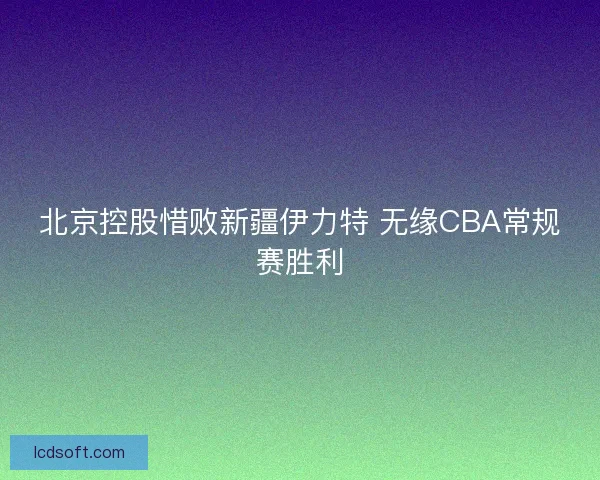 北京控股惜败新疆伊力特 无缘CBA常规赛胜利